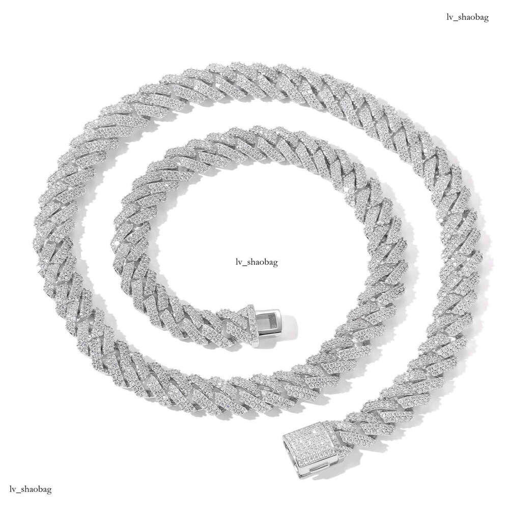 Hip Hop 10mm Dia-Shaped Cuban Chain Men's Trendy Brand Personality Moissanite chain Necklace