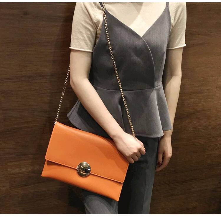 Brand Design Women Clutch Elegant Ladies Female Handbag PU Leather Chains Envelope Shoulder Bag Clutches bolsa