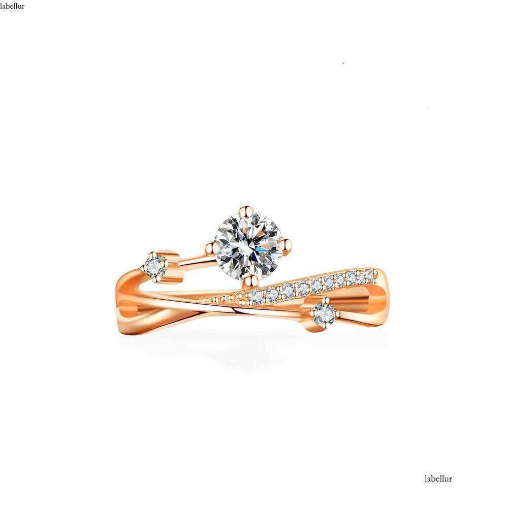 0.5 1ct VVS Ice Cut Dia Engagement Moissanite Rings Star&Moon S Sier for Women Wedding Jewelry