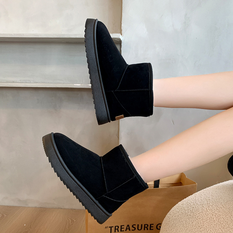 Free delivery designer woman boots Snow boots with fleece short boots anti slip wear resistant and warm