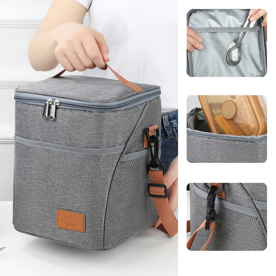 10L Heat preservation Refrigeration Bag Waterproof Foil Picnic Office Student Portable Thermal Camping Lunch Bag Dinner Ice Box 250804