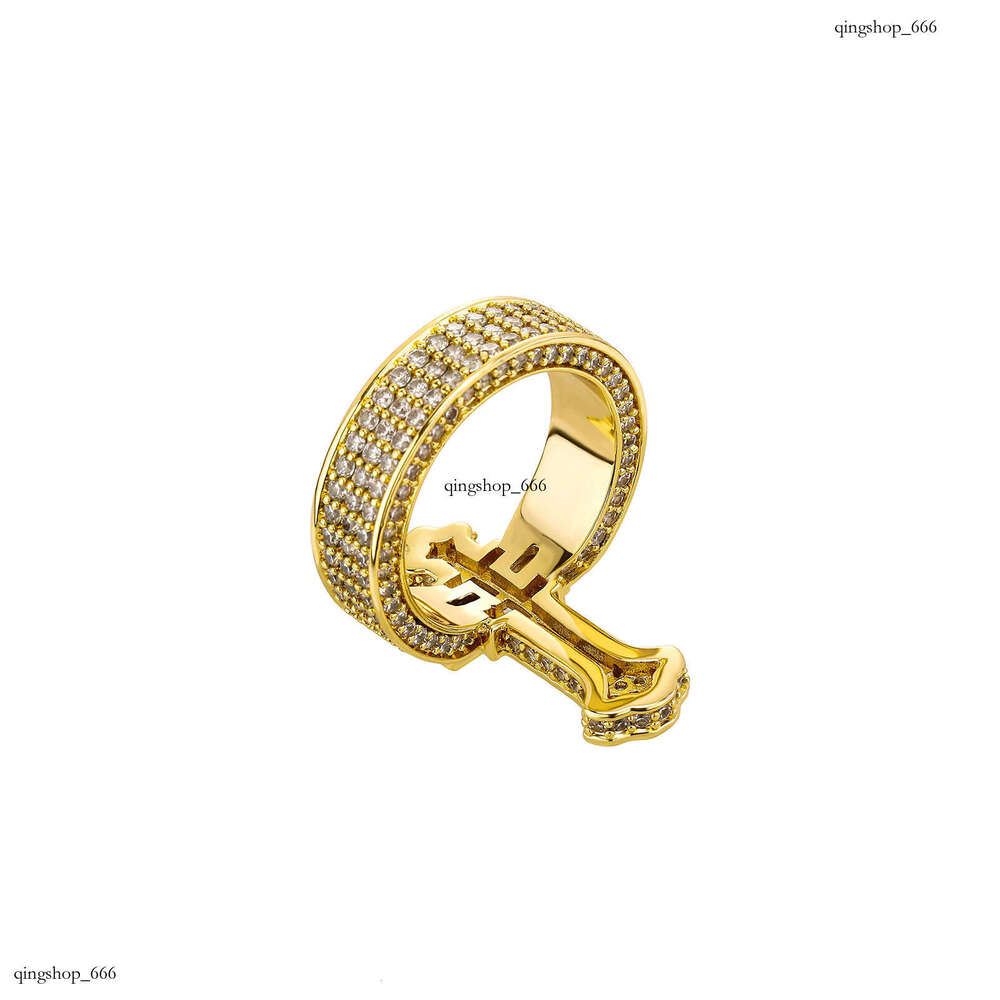 New Cross Trendy Men's Micro Pave Diamond Hip-Hop Style High-End Elegant Couple Ring