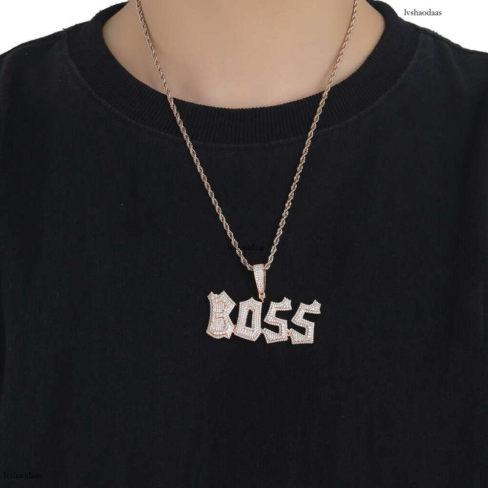 Meisa New Hip-Hop Irregular Splicing Cursive Letter Necklace Creative DIY Personalized Trendy Pendant