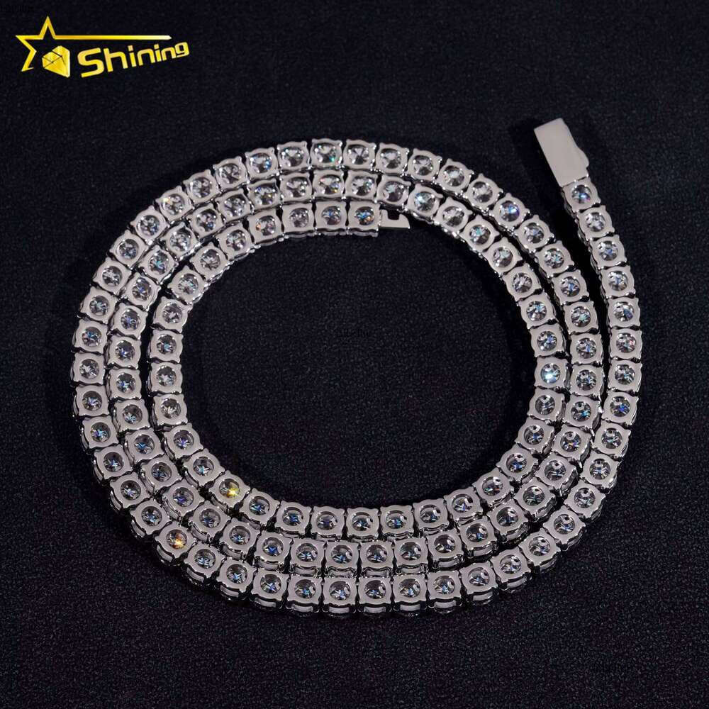 Popular Fashion Style Tested With 316L Stainless Steel Hip-Hop 5Mm Silica Tennis Chain