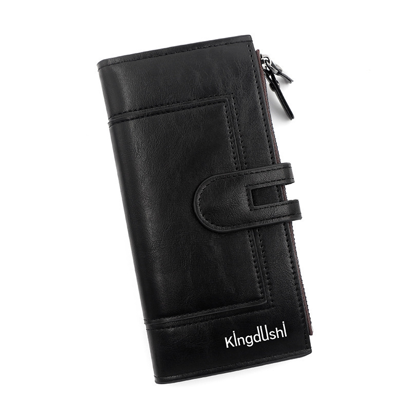 New Korean Style Women's Long Wallet Zipper Buckle PU Large Luxury Bag Capacity Multi-card Slot Coin Purse Clutch Wholesale