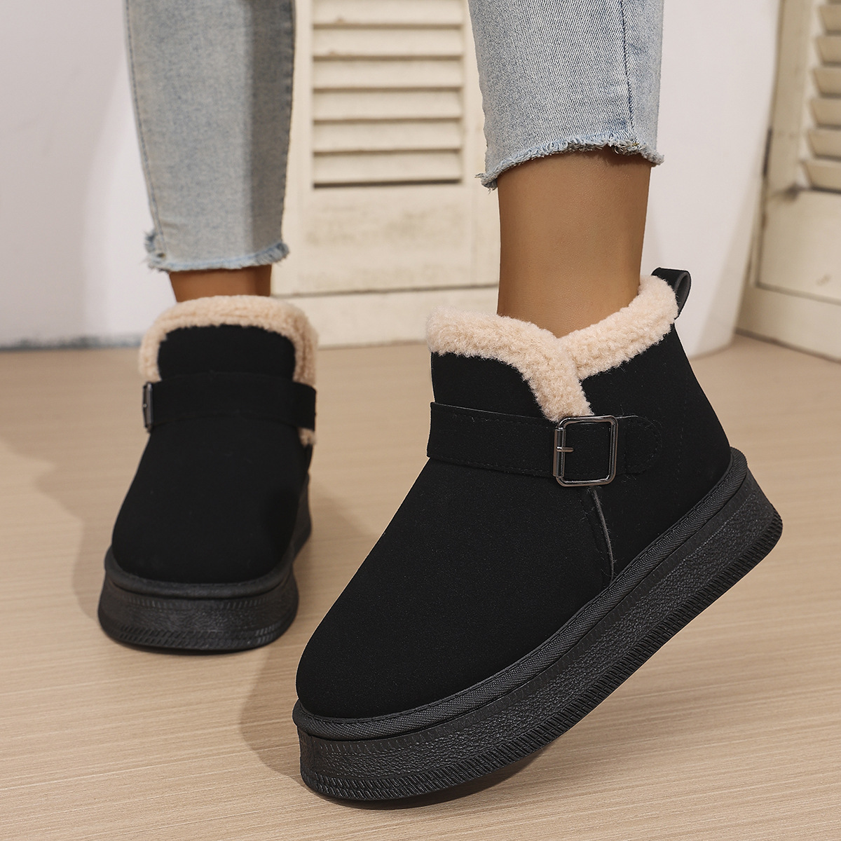 new Free delivery designer woman boots Cotton boots with fleece short tube snow boots for warmth cotton shoes