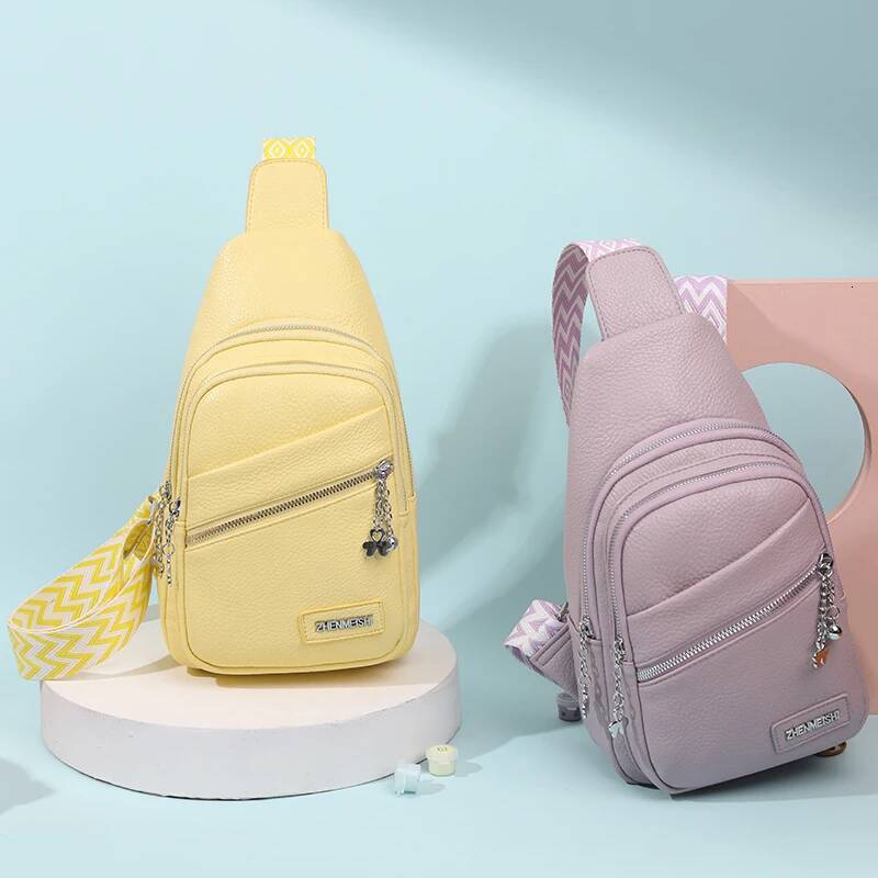 Women Chest Summer Creative Style Shoulder Wear Resistant Messenger PU Leather Crossbody Bag Sling Bags for Woman