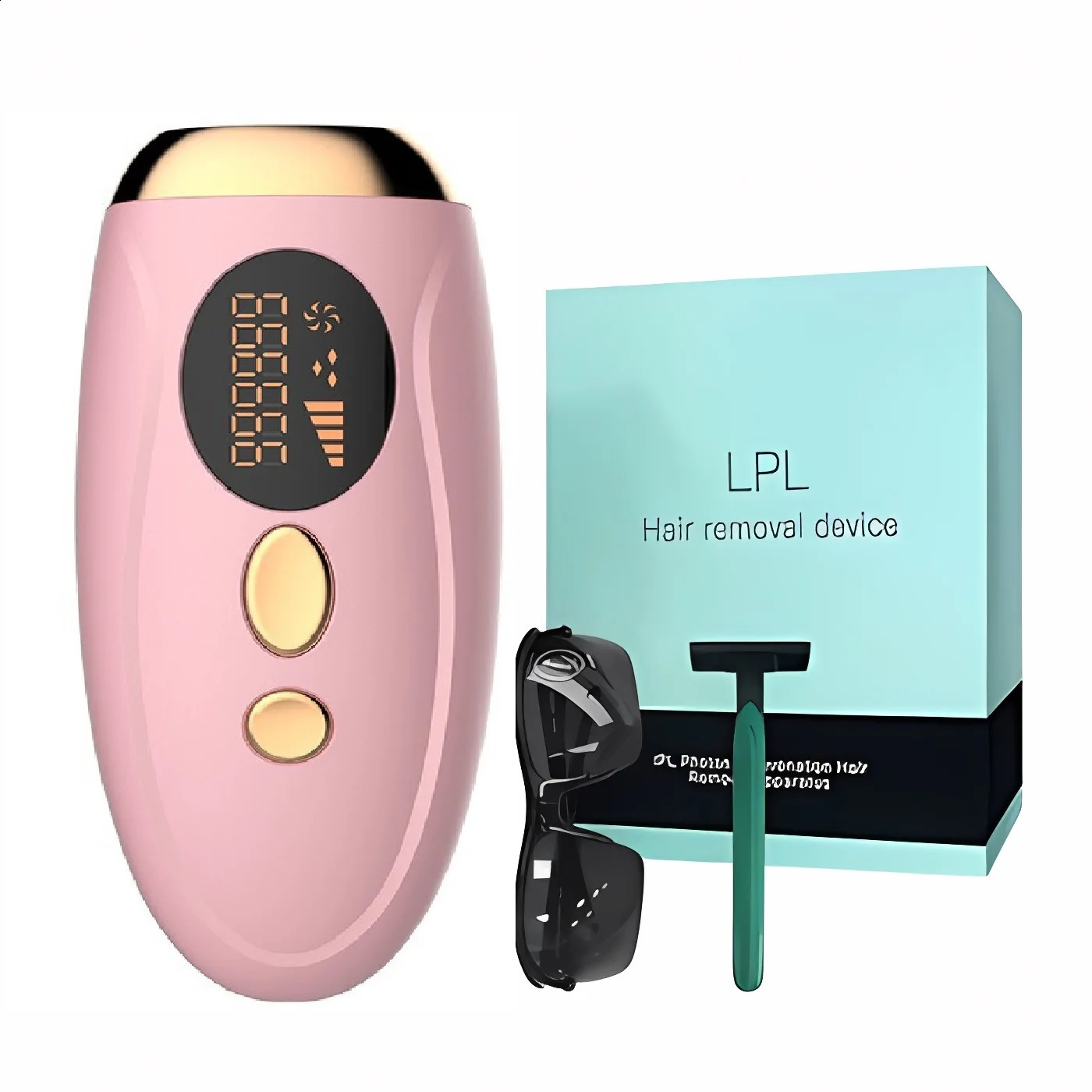 Portable IPL Laser Epilator 999999 Flashes - Painless Permanent Hair Removal for Women's Body and Bikini Line 250805