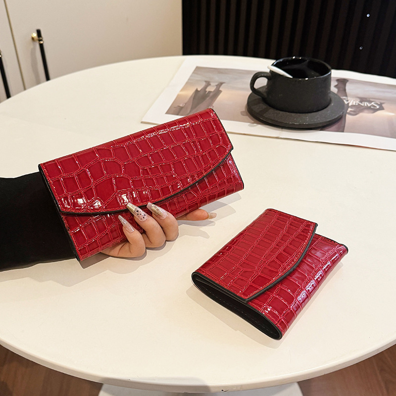 Cross-border Exclusive Women's Long Wallet Classic Stone Pattern Short Designer Bag Trendy Wallet Multi-card Slot Card Holder Luxury Bag