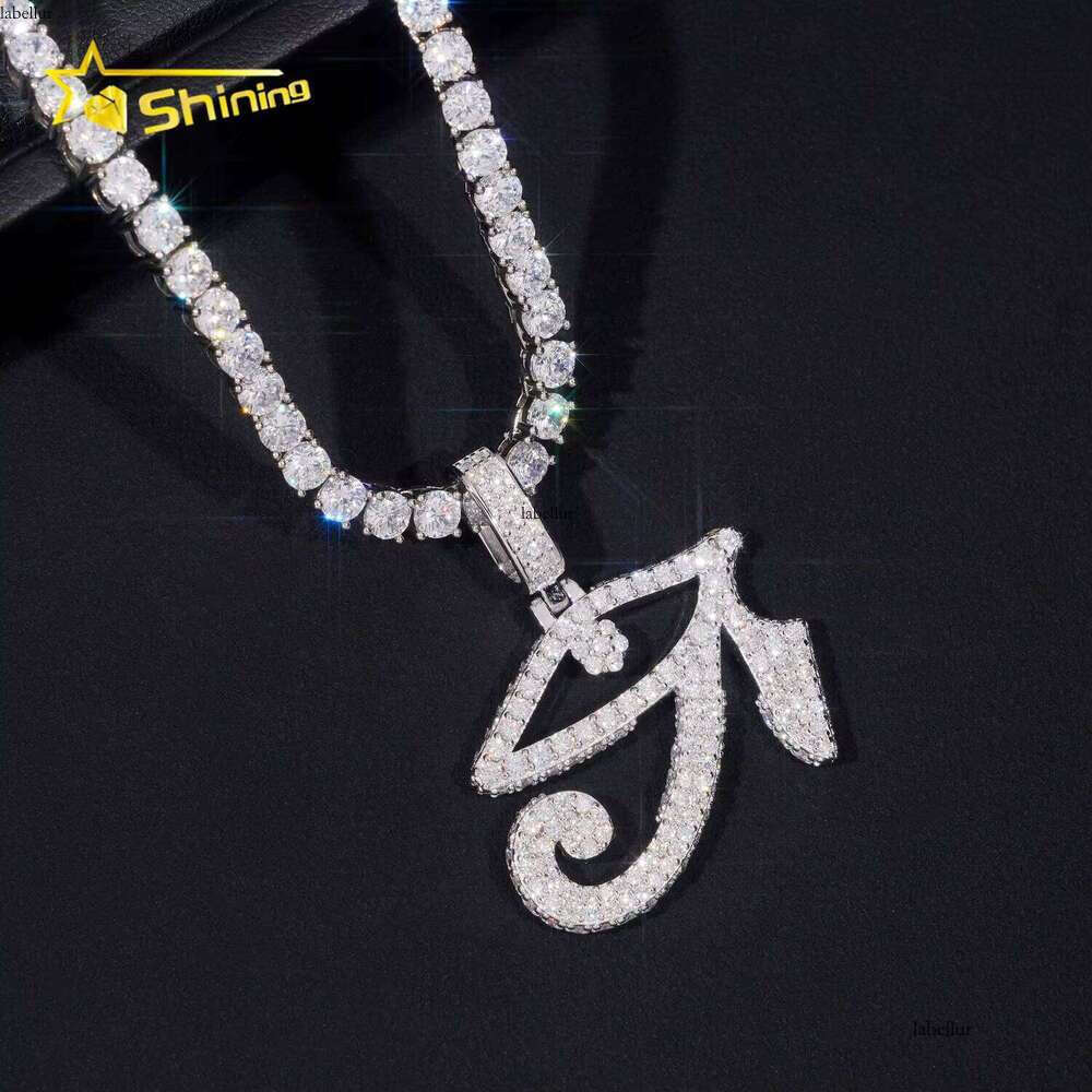 Premium Jewelry Iced Out Gold-Plated Sier Hip-Hop Moissanite Eye Charm Pendant