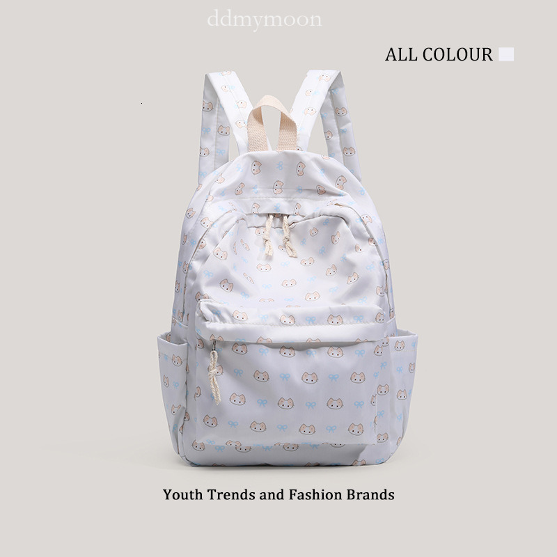 Fresh Floral Ins Style Large Capacity Student Backpack for Girls ddmymoon