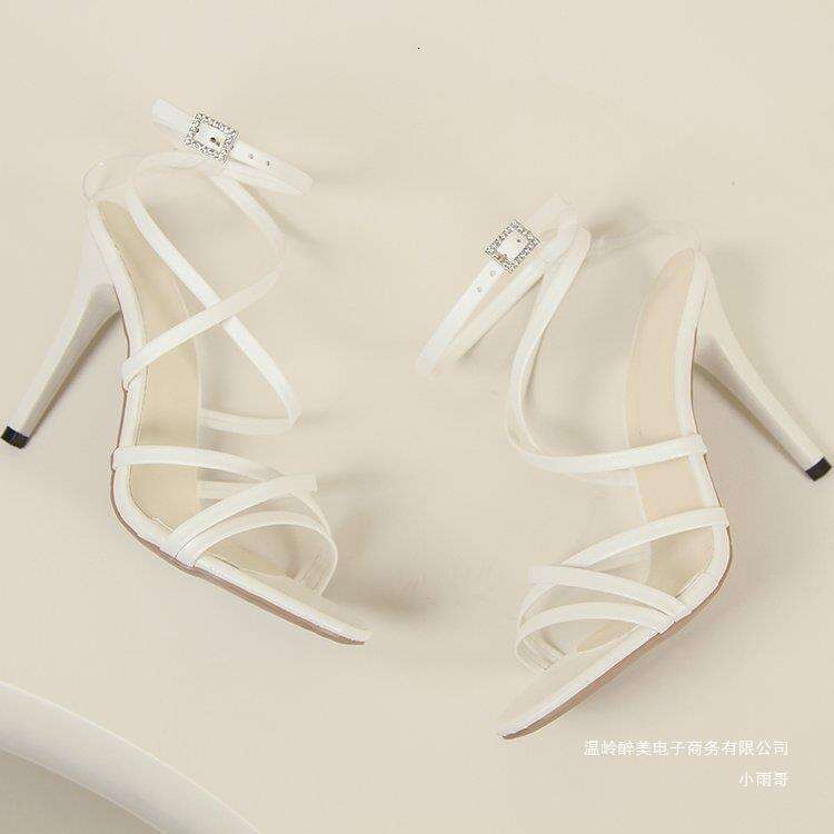 Thin Strap High Heel for Women, Stiletto Open Designer Shoes Toe Pointed Fashion Sandals