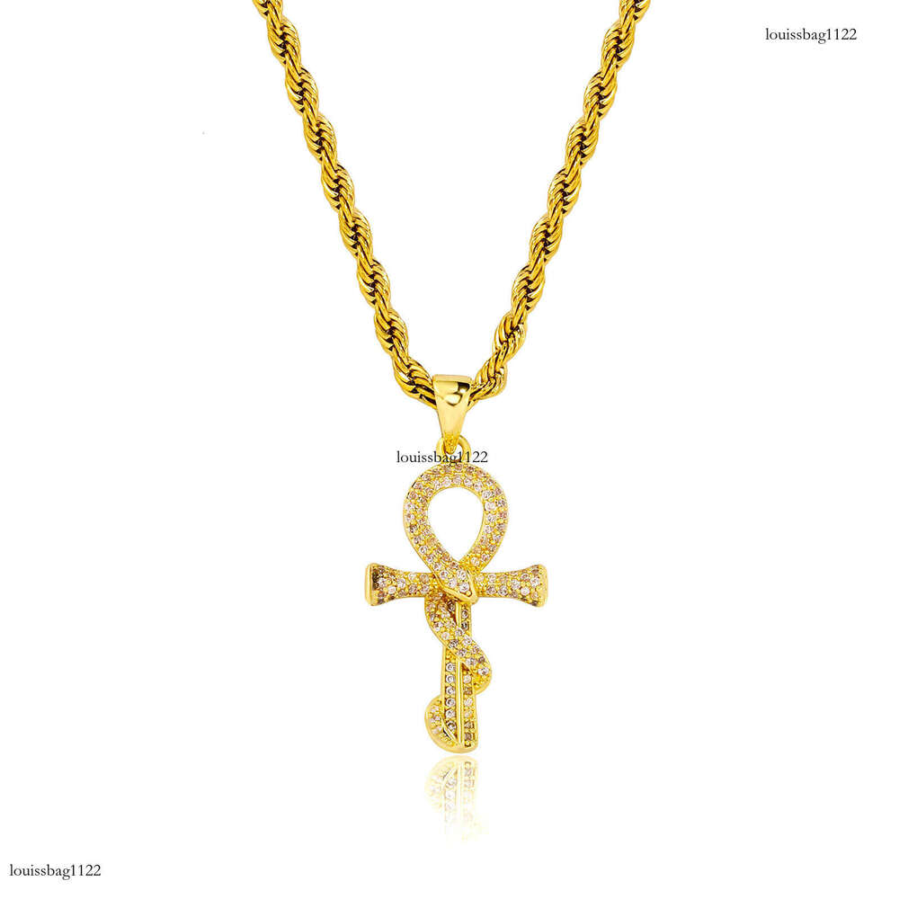 Zodiac Year Gold-Plated Snake Pendant Necklace for Men, Niche Clavicle Chain, Layered Cross with Dia Inlaid Snake, Unique Trendy Style