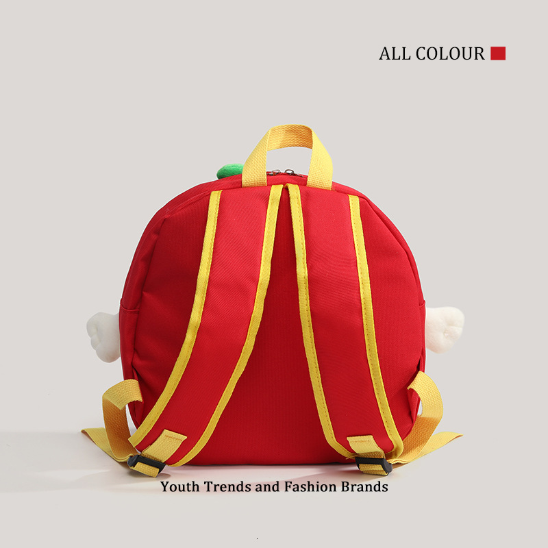 Red Tomato Cartoon Backpack Cute Versatile Soft Girl School Bag for Women ddmymoon