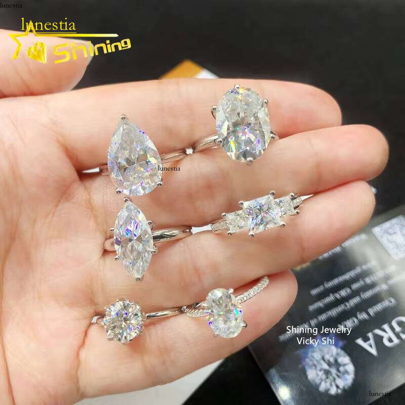 Fashion Jewelry New Style Sterling Silver Women's Fancy Cut Ice Silicon Stone Engagement Ring