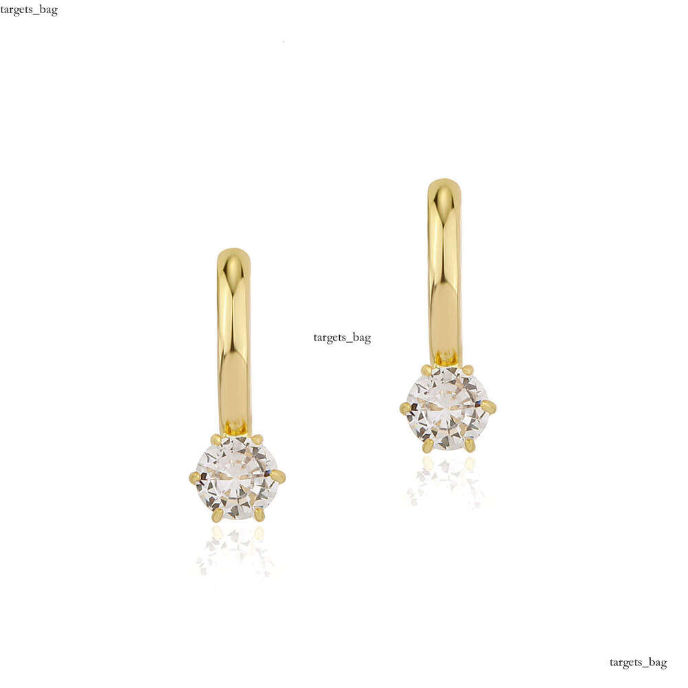 Super Shiny Simple Zircon Internet Celebrity Single Dia Elegant Earrings Small Studs Men's Trendy Ear Jewelry