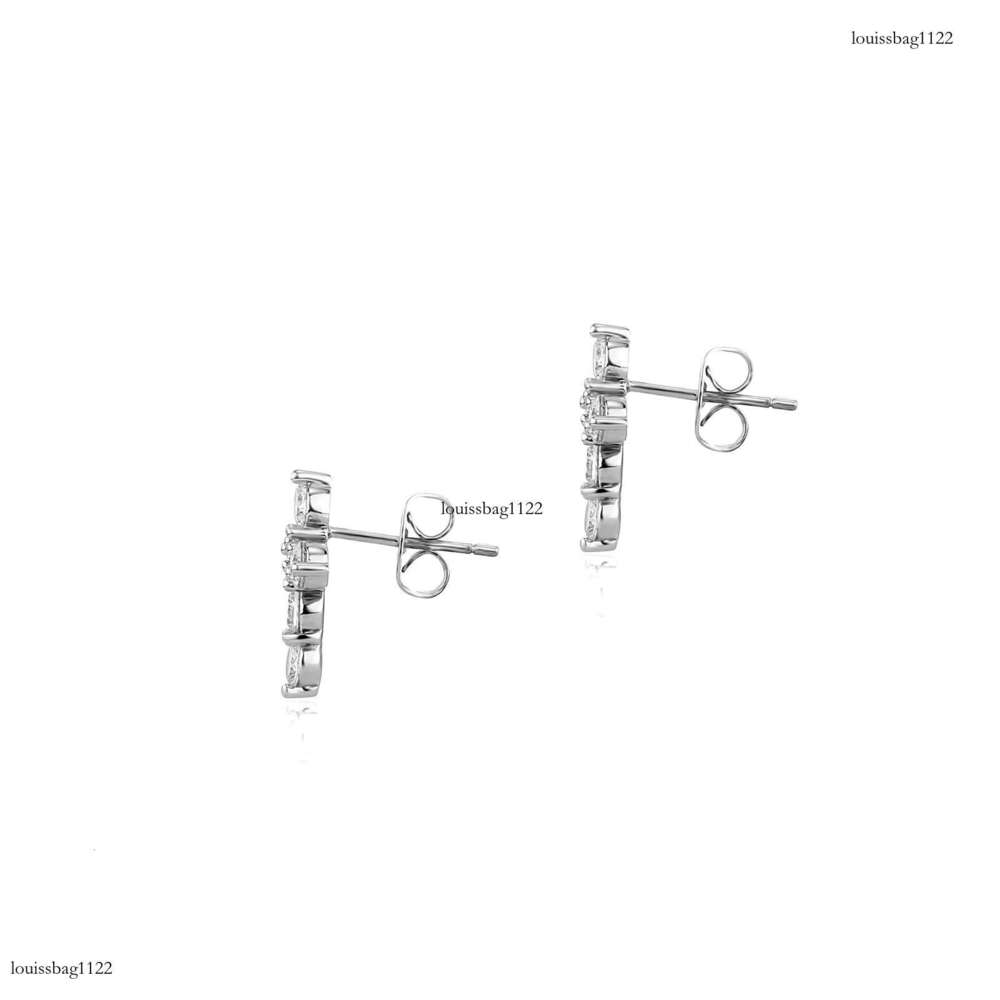 New Simple Cross Hip-Hop Zircon Earrings Jewelry Unisex