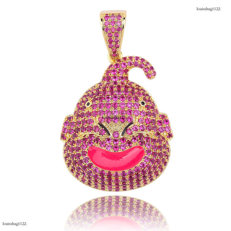 Dragon Ball Anime Cartoon Character Hip-Hop Pendant Micro-Paved Moissanite chain Unisex Ins Trendy Accessories