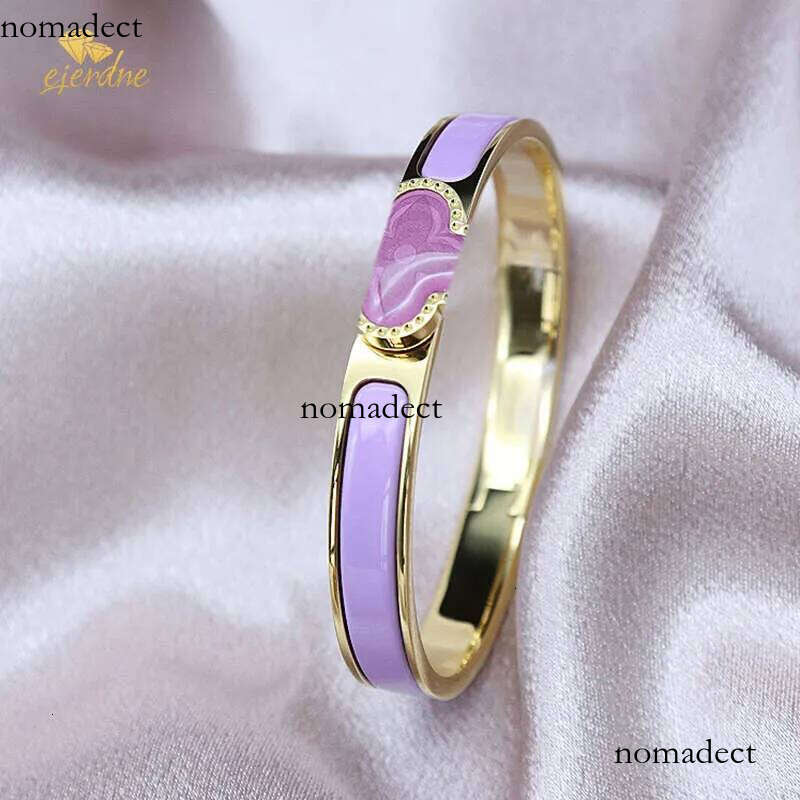 Custom Glod Clover Bangle Gradient Colors Titanium Steel Bracelet non fading high quality classics designer jewelry sier bracelets for Unisex Lovers g