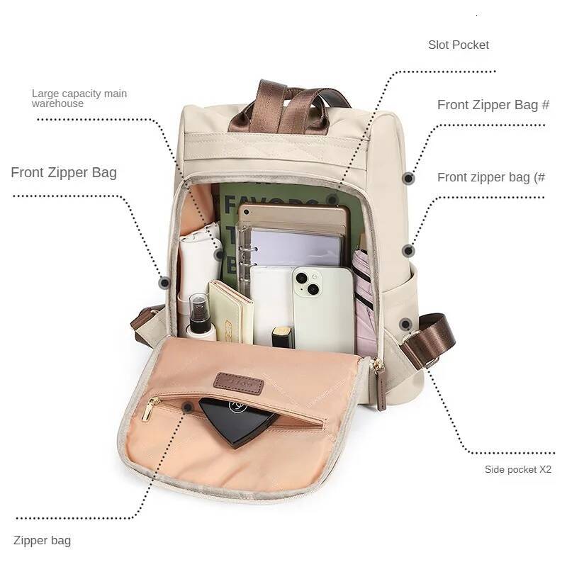 GOLF Women's New Fashion Travel Lightweight Backpack Small Commuter Student School Bag Women