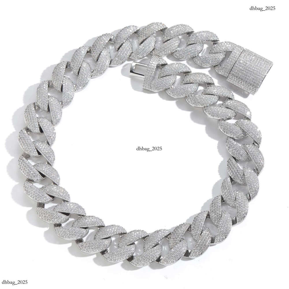 Hip Hop 22mm Wide Bubble Cuban Chain 5 Row Dia Personality Bold Trendy Moissanite chain Men's Necklace