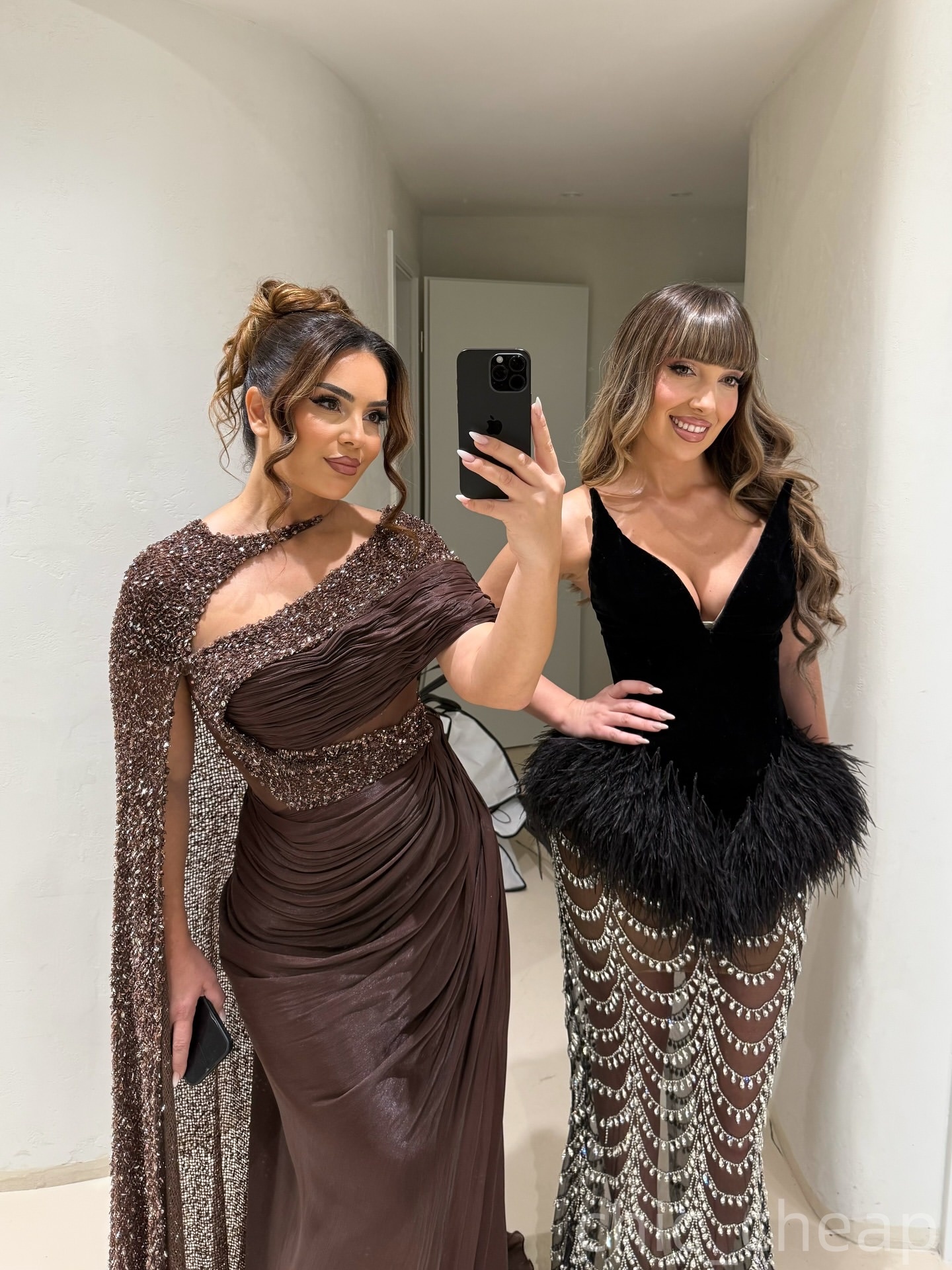 Mermaid Chocolate Prom Dresses 2025 Sequined Chiffon High Split Evening Formal Party Second Birthday Engagement Gowns Plus Size Dress For Special Occa