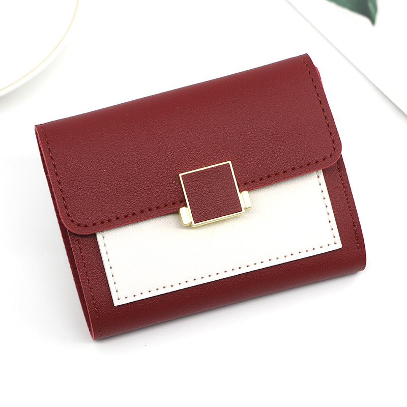 Fashion Casual Women's Short Luxury Bag Small 70% Off Wallet Square Money Clip Coin Clutch Coin Purse