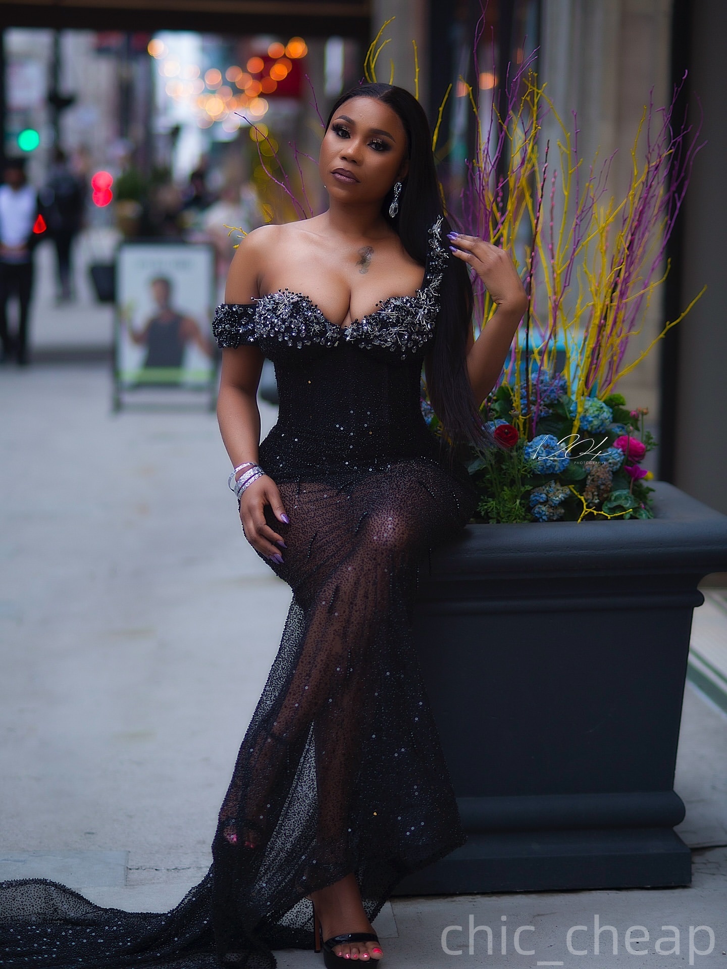 Mermaid Black Prom Dresses 2025 Sequined Crystals See Through Evening Formal Party Second Birthday Engagement Gowns Plus Size Dress For Special Occasi