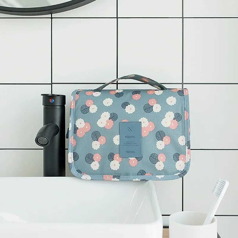 Polyester Hook Cosmetic Bag Women Makeup Bag High Capacity Toiletry Storage Pouch Travel Make Up Organizer Waterproof Beauty Bag Y2508091