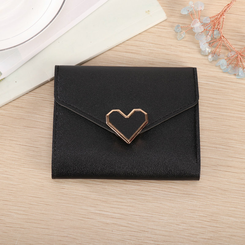 New Metal Small Clear Luxury Bag Heart-shaped 70% Off Simple Small Wallet Short Women's Wallet High-end Daily Versatile