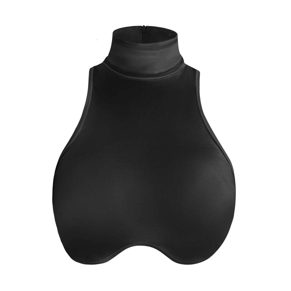 Women's Pullover Round Neck Sleeveless Crop Vest Summer Outerwear Inner Wear Design Top