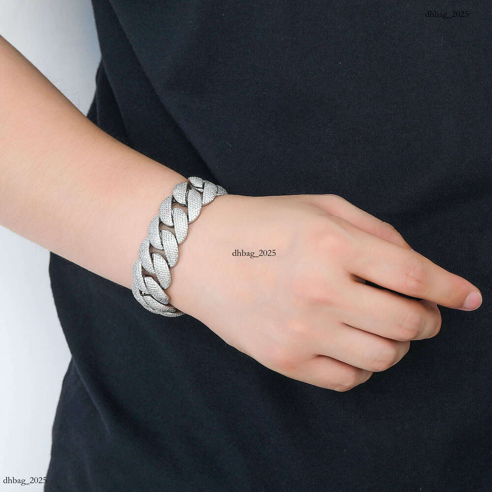 22mm Bubble Cuban Chain Trendy Brand Personality Men's Hip Hop Jewelry Bracelet