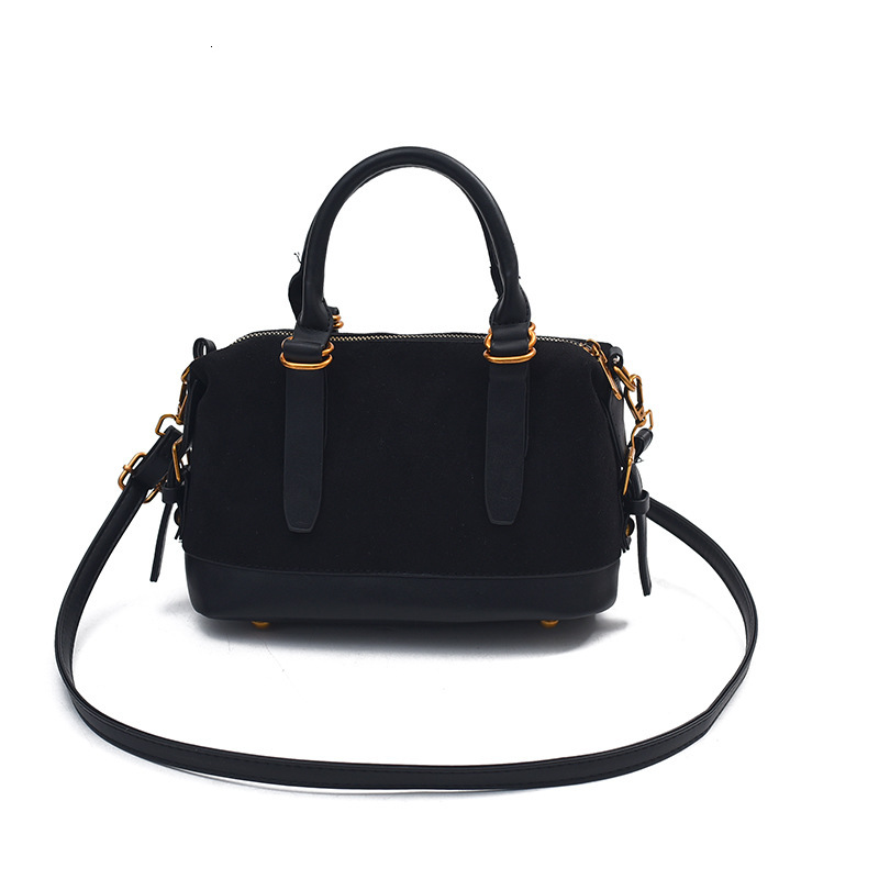 Vintage Suede Handbag For Women Winter New Cross-border Luxury Designer Bag Bag Bowling Bag Simple Shoulder Crossbody Pillow Bag