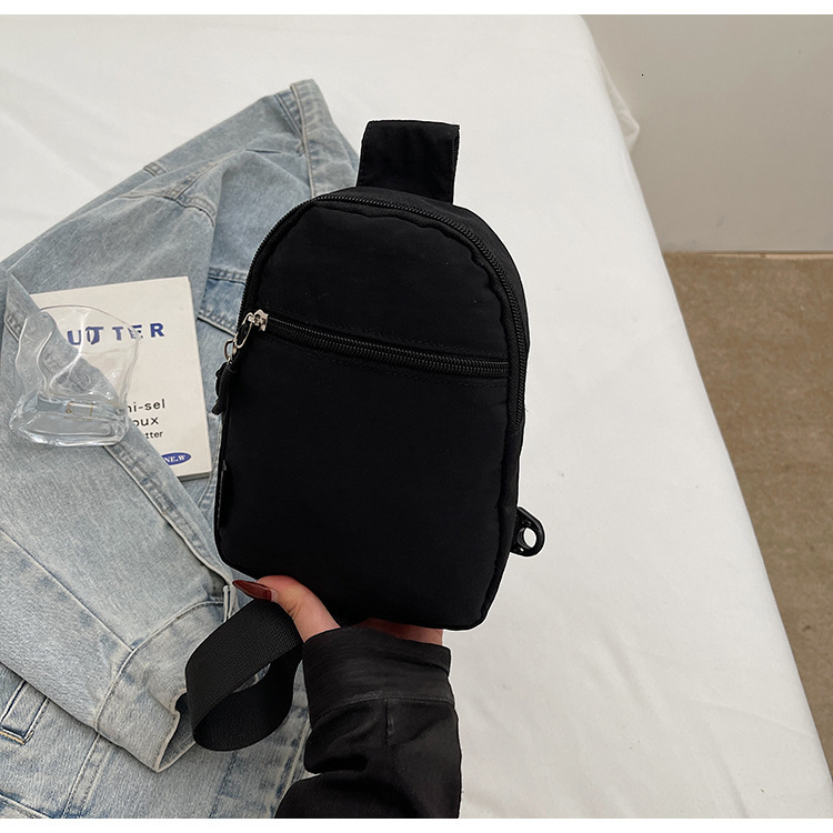 Japanese Style INS Solid Designer Bag Color Lightweight Simple Outdoor Portable Casual Phone Bag Sports Single Shoulder Crossbody Bag Chest Bag Luxury