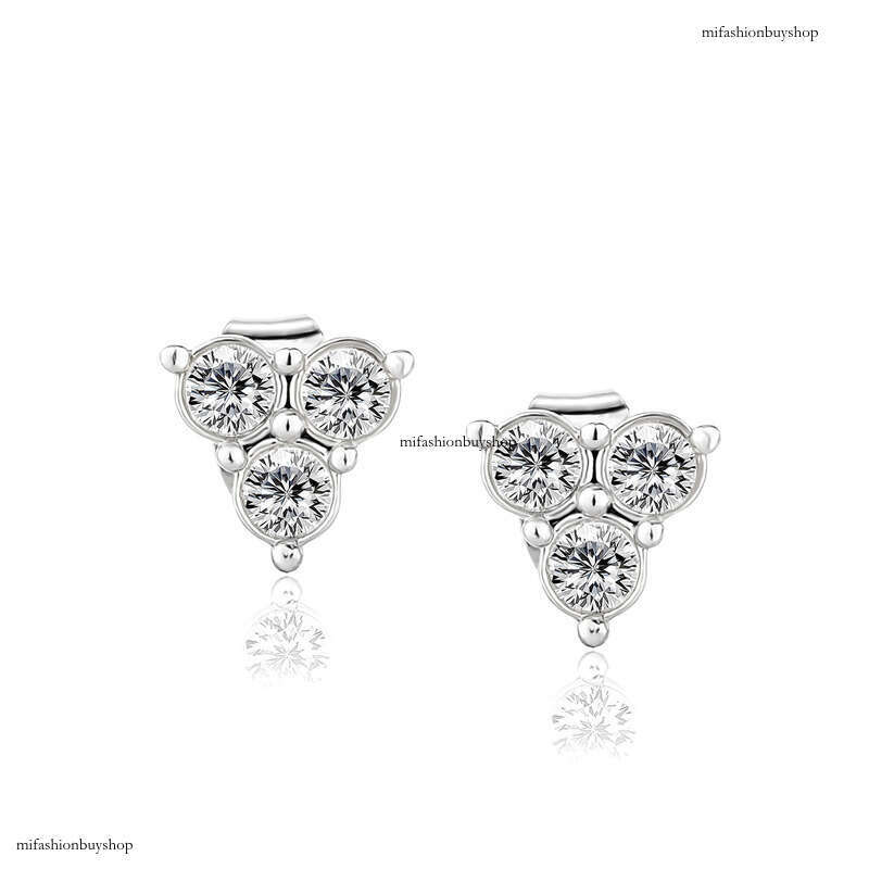 Exquisite INS Style Live Broadcast Sier Needle Heart Niche Design Cross Earrings Jewelry