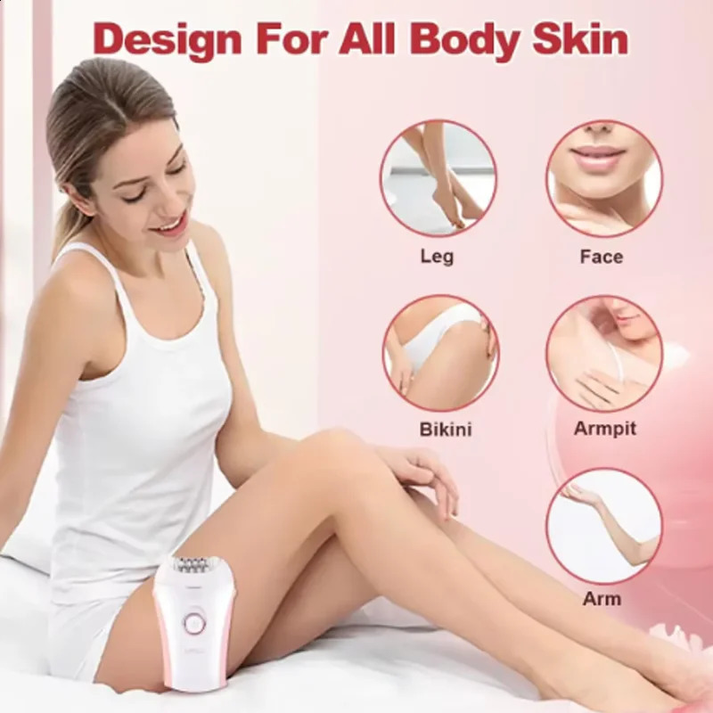 VGR Permanent Women Epilator Rechargeable Electric Epilator For Face Body Hair Remover Leg Bikini Hair Removal Machine 250805