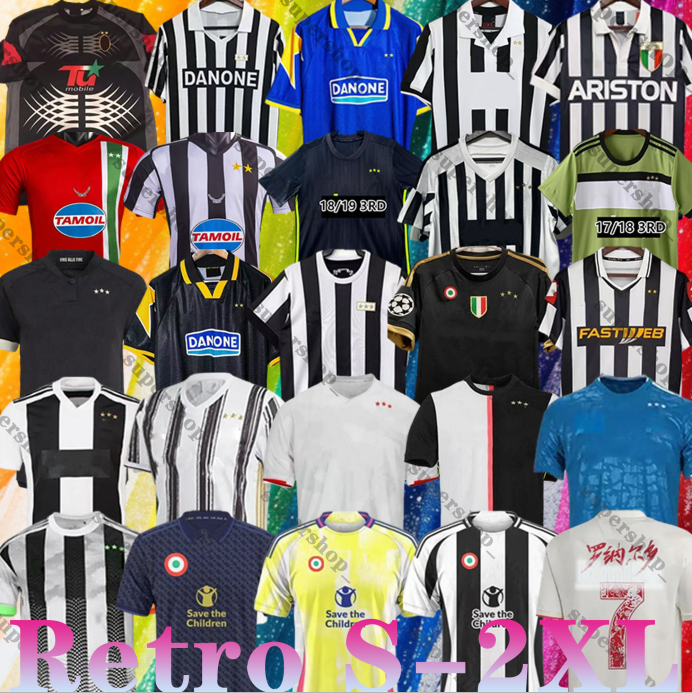 Retro 17 18 19 20 21 23 24 25 Juve soccer jerseys Bernardeschi Ronaldo Chieli Dybala DEL PIERO 04 05 86 94 95 11 12 15 16 ZIDANE DAVIDS BOKSIC de Ligt Vintage Football shirts