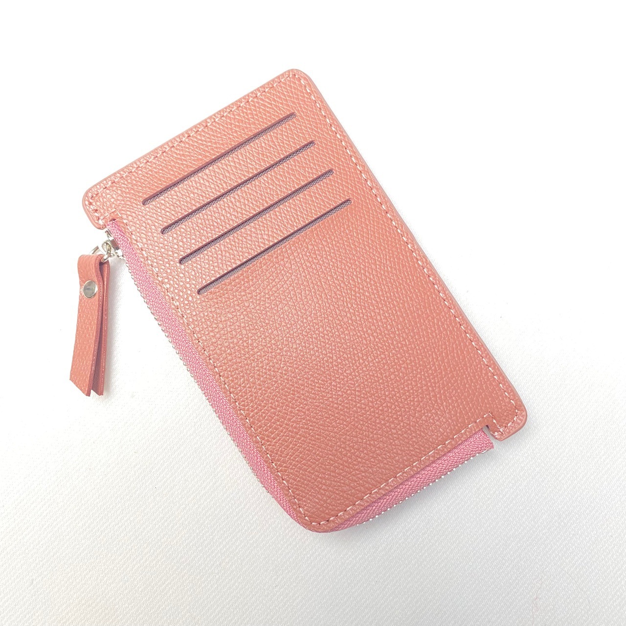 Ultra-thin Small Card Holder For Women, Luxury Bag Multi-card Slot Zipper Card Case, Female Driver's License Leather Case, Mini Coin Purse, Bank 