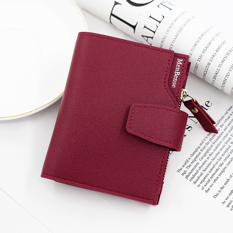 Fashion Coin Purse Personalized Wallet Women's Short Card Holder Buckle Women's Wallet Multifunctional Luxury Bag Leather Wallet Multiple Ca