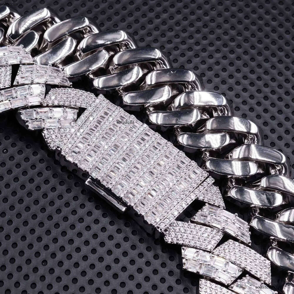 Pass Tester Gra Moissanite Dia Sterling Sier Custom Cuban Link Chain for Rapper Hip Hop Necklace