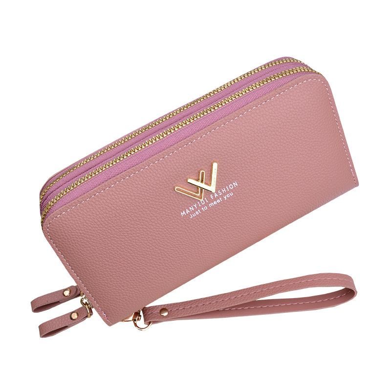New Designer Bag Women's Wallet Long Wallet Double Zipper Clutch Fashion Simple Large Capacity Luxury Bag Double Layer Wallet Phone Bag