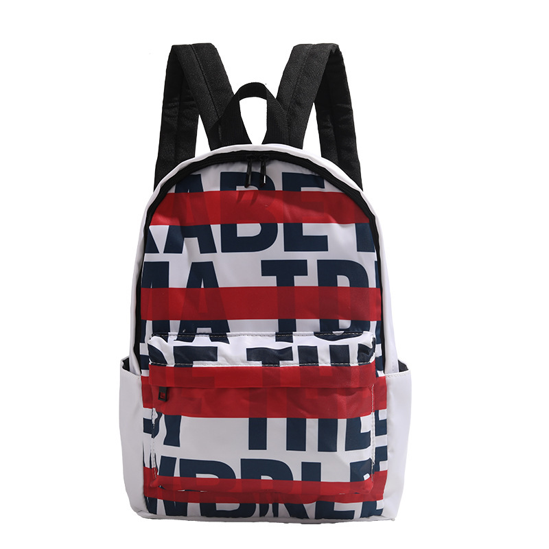 Large Capacity Unisex Backpack High School Students Durable Letter Print Laptop Bag ddmymoon