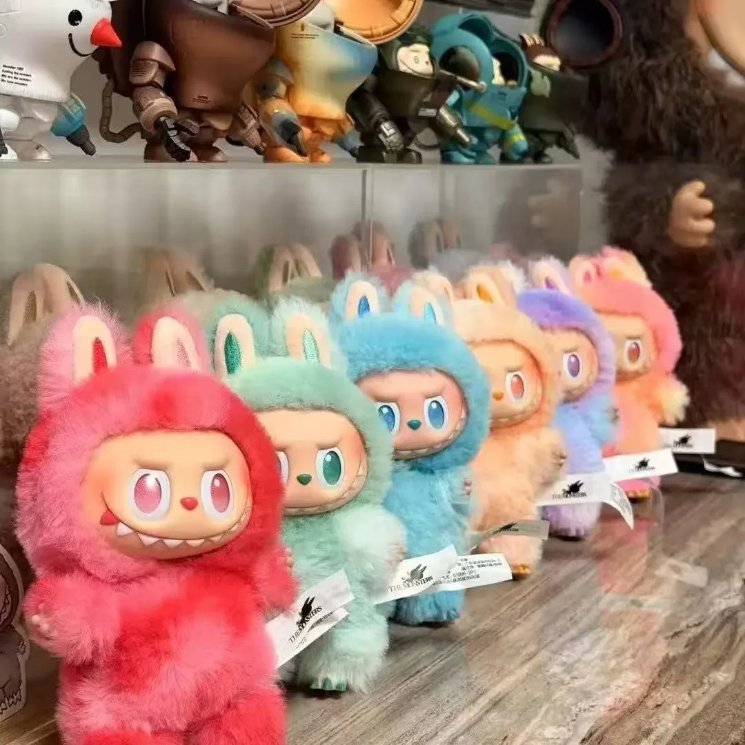 Labubu Plush Doll Blind Box Hobby Pendant Decoration V1 V2 V3 V4 Macaroon Cute Action Anime Figure Doll Kids Gifts