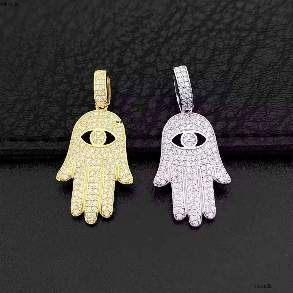 Fine Jewelry Hip Hop Rock Engravable Sterling Sier Custom Moissanite Pendant
