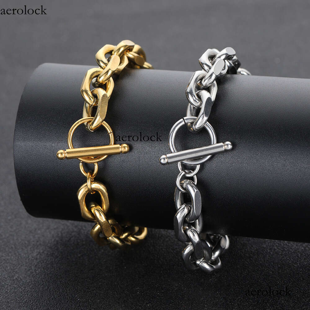 Sterling Silver Cross O Chain Bracelet Necklace Trendy Men Hip Hop Personality Fashion Rap Street Dance Accessories