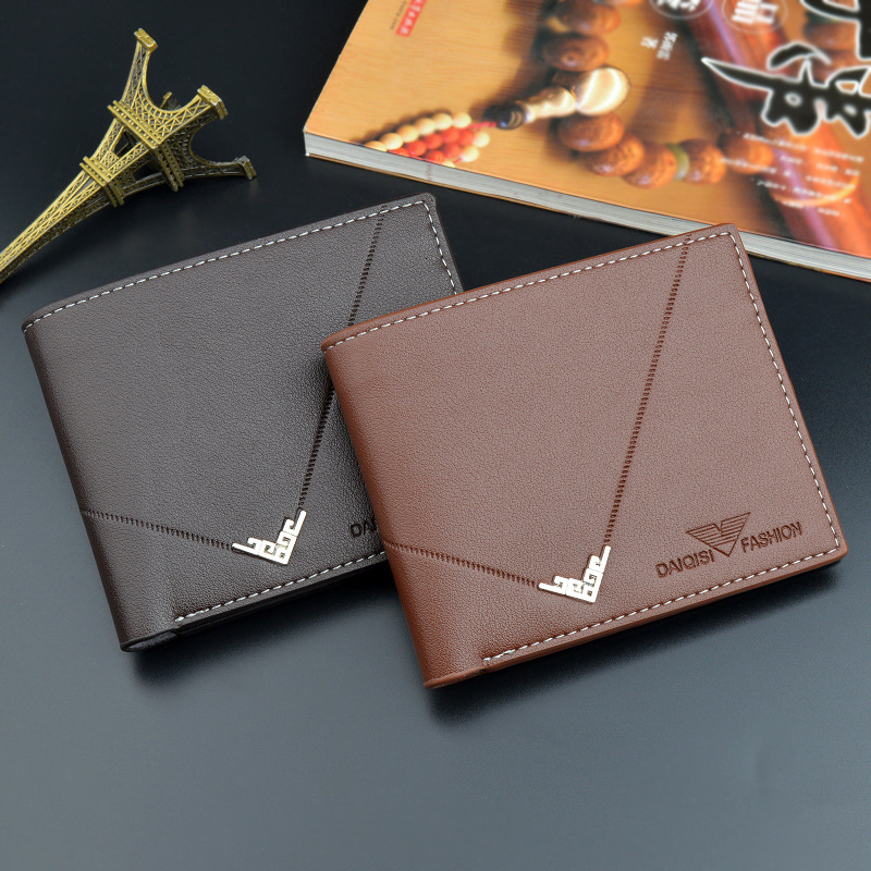 New Men's Wallet Short Style Designer Bag Money Clip Youth Fashion Thin Multi-card Slot Inner Zipper Luxury Bag Horizontal Business Soft Leather 