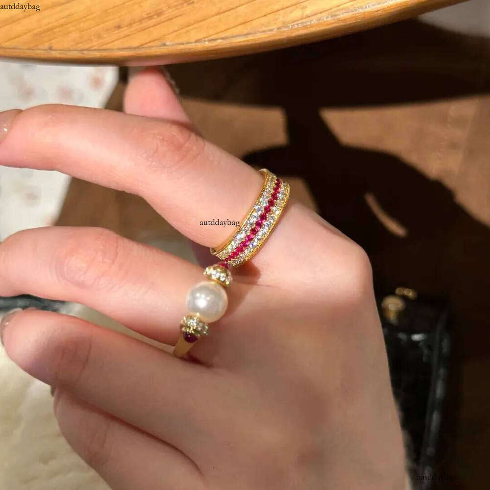 Choucong Wedding Rings Jewelry Sterling Sier Gold Fill Ruby CZ Dia Gemstones Party Women Eternity Open Ring Adjustable Gift