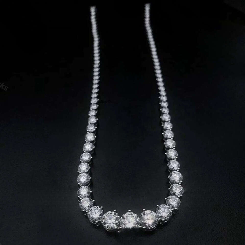 Pass Dia Tester 4mm Sterling Sier Necklace Men Moissanite Tennis Chain