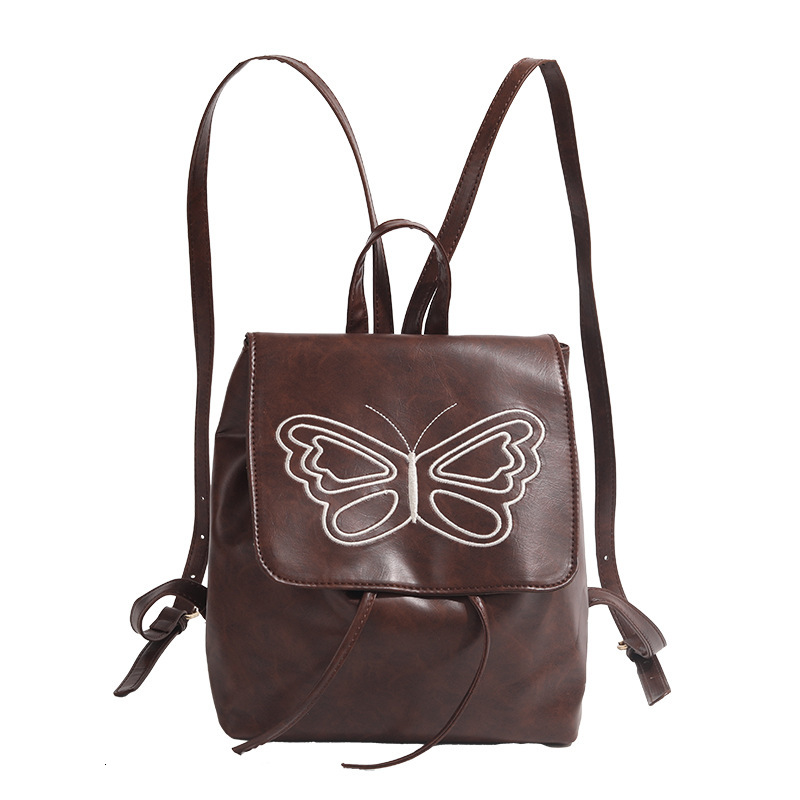 Compact Brown 2025 New Simple Versatile Commuter Backpack for Women ddmymoon