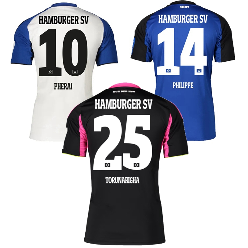 2025 2026 PHERAI Soccer Jerseys POULSEN KONIGSDORFFER GLATZEL KARABEC SCHONLAU MEFFERT ELFADLI RICHTER DOMPE Hamburger SV 25 26 football men and kids shirt